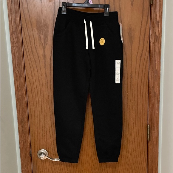 Cat & Jack Other - Cat & Jack NWT Sz Large (10/12) Black Joggers with White Drawstring